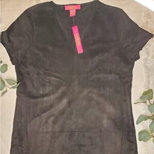 Catherine Malandrino Faux Suede Shift Dress